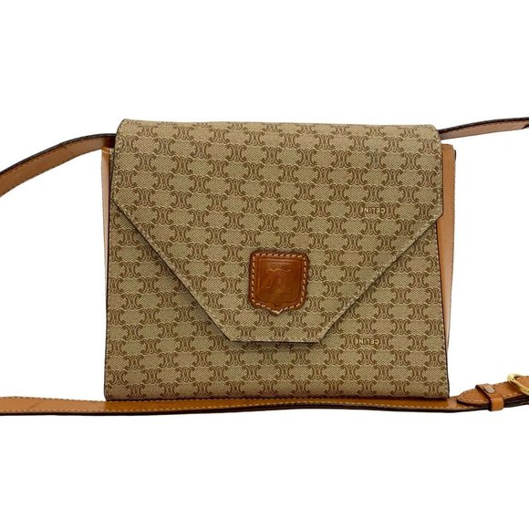 CELINE Brown Leather Shoulder Bag - Picture 1 of 10